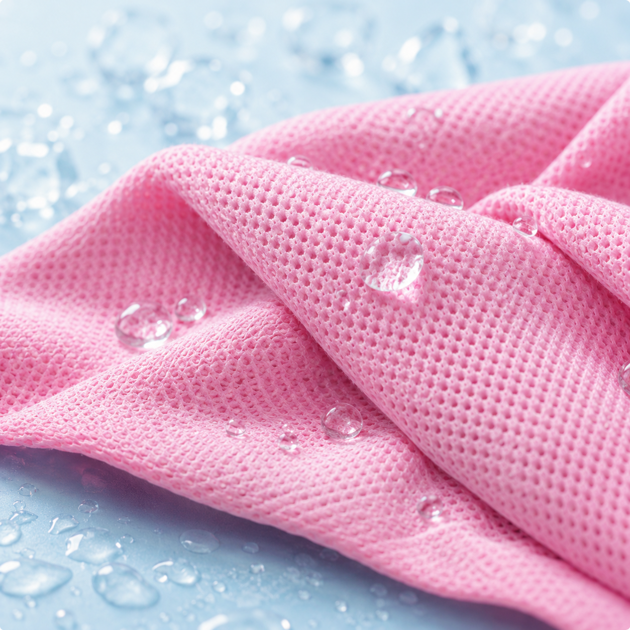Soft breathable cooling towel fabric detail