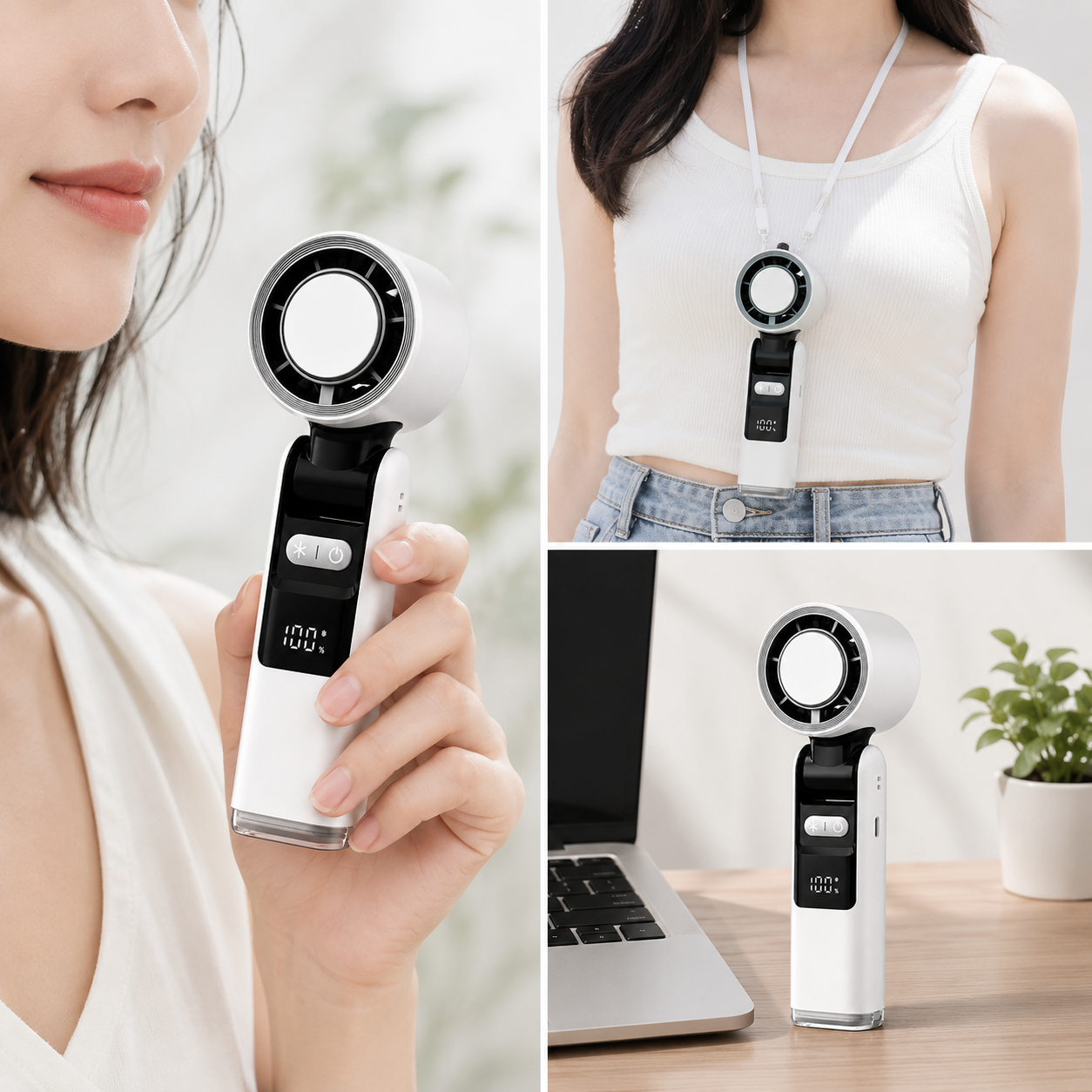 K801 Portable Mini Fan cooling airflow effect